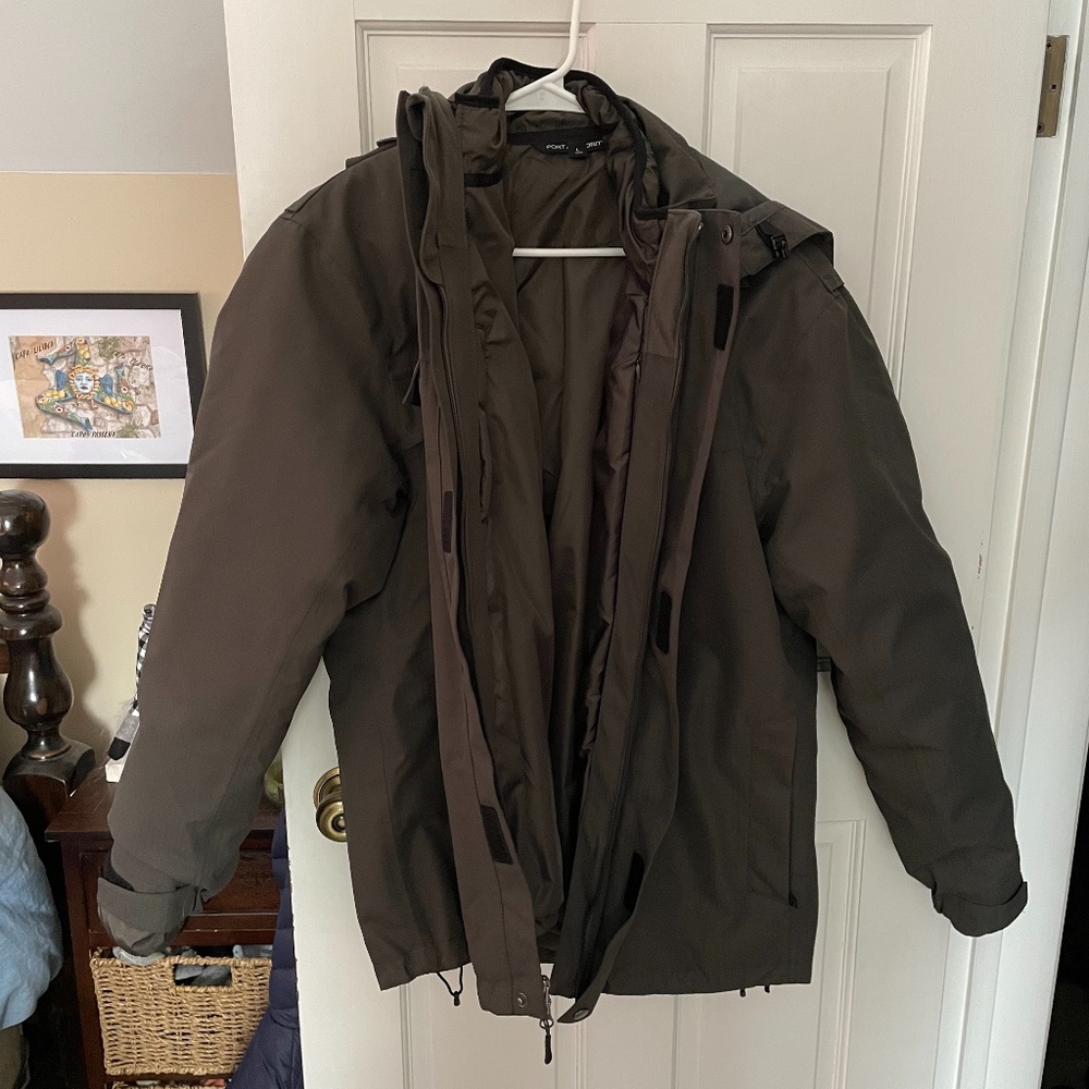 Port Authority Herringbone 3-in-1 Parka (LARGE)